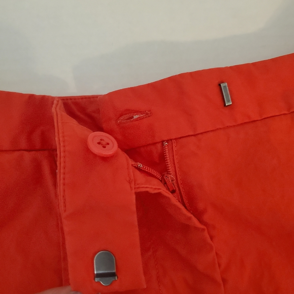 Anthropologie Poplin Wide Leg Red Rouge Flare Cotton Casual Pants Women's Sz 4 - Picture 3 of 10